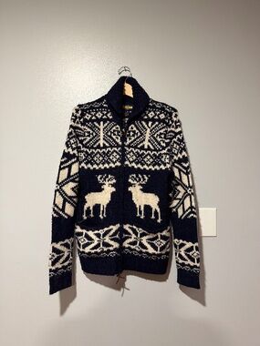 VINTAGE Rugby RL Zip Up Holiday Cardigan
